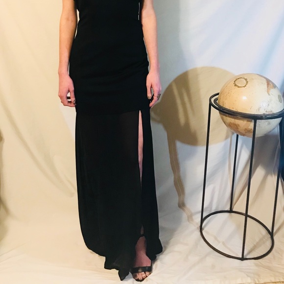 NWT Formal Gown with Sheer Slit Bottom - Picture 4 of 6